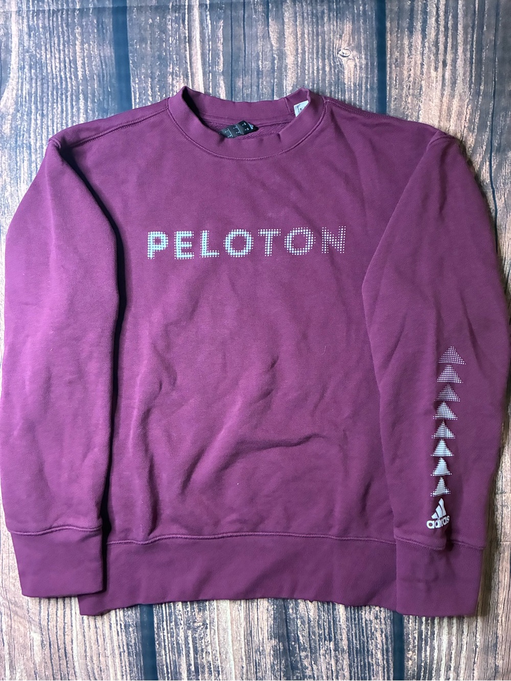 adidas Maroon Crewneck Sweatshirt with Peloton Logo